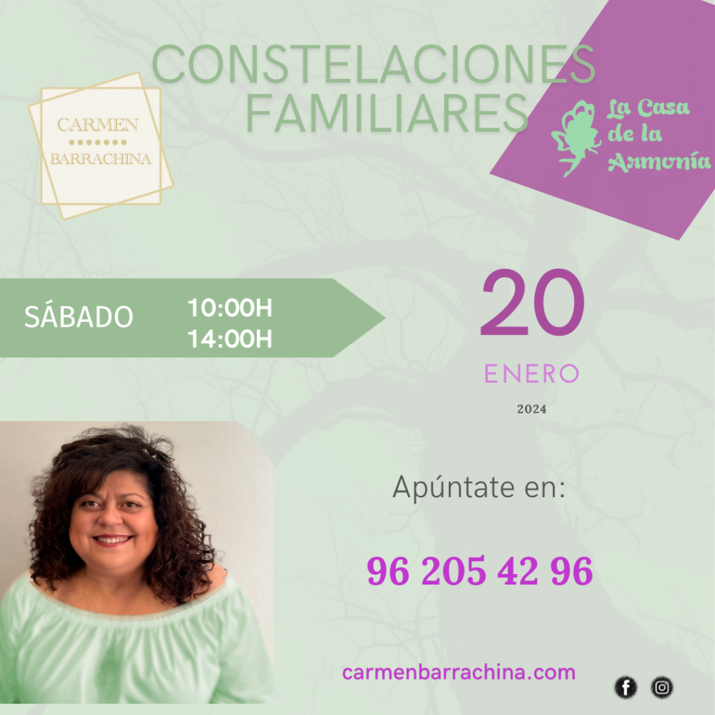 Constelaciones familiares enero 2024 carmen barrachina casa de la armonia valencia